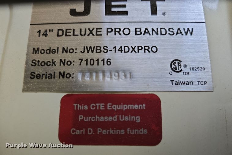 image for item EH8547 (2) Jet JWBS-14DXPRO bandsaws