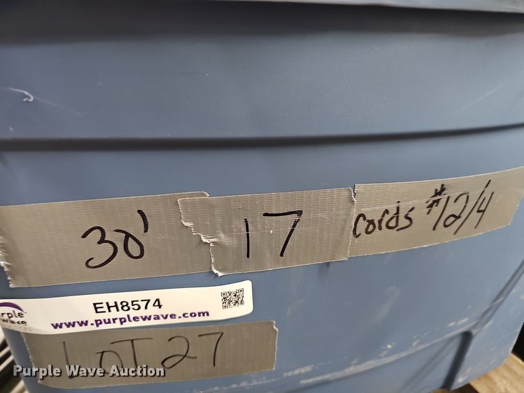 image for item EH8574 (17) rolls of #12 electrical cords