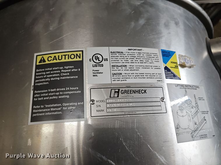 image for item EH8605 Greenheck Cube-141-5X exhaust fan