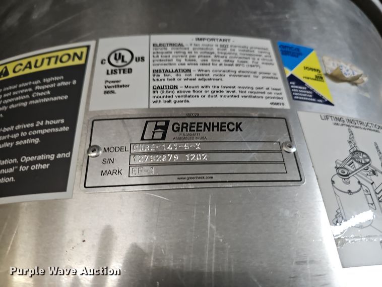 image for item EH8605 Greenheck Cube-141-5X exhaust fan