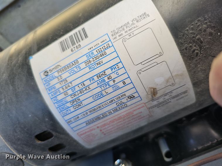 image for item EH8608 Johnson Controls J07XPE24U2AZZ50001A rooftop air conditioner unit