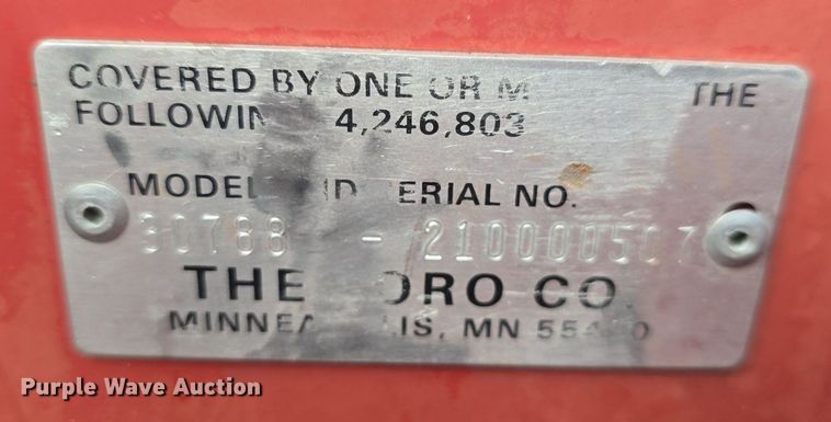 image for item EK2367 Toro Groundsmaster 325D core pulverizer