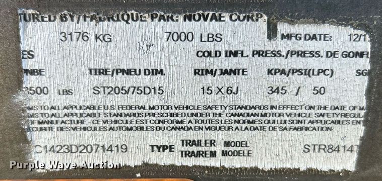 image for item EK2572 2013 Sure-Trac STR8414T enclosed cargo trailer