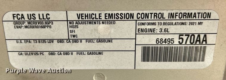 image for item EK2598 2021 Dodge Charger Police  