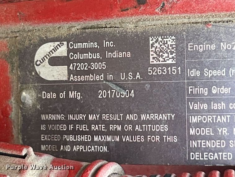 image for item EK2617 2013 International 7400 Workstar truck cab and chassis