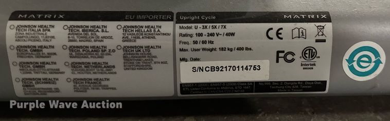 image for item EM3505 Matrix Hure-3X-02-C exercise bike