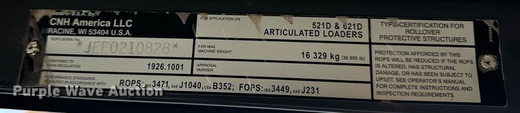 image for item EN5092 2008 Case 521D wheel loader