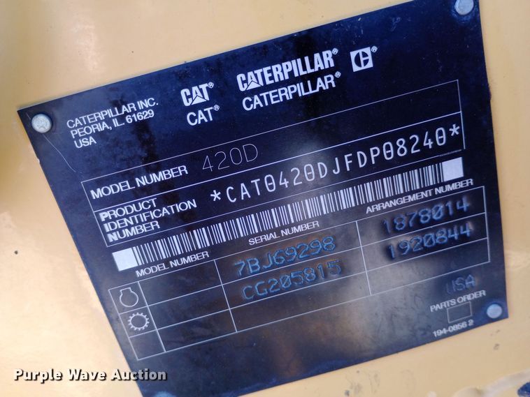 image for item EO0546 2002 Caterpillar 420D backhoe 