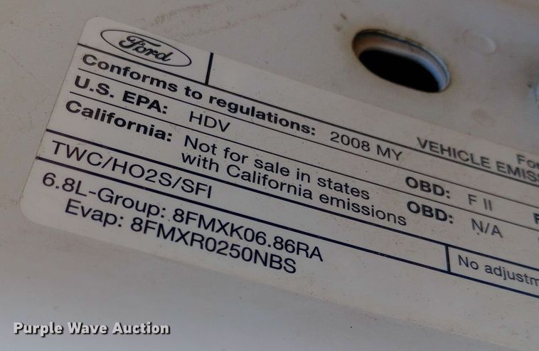 image for item EO0572 2008 Ford F250 Super Duty SuperCab pickup truck