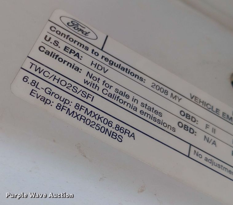 image for item EO0573 2008 Ford F250 Super Duty SuperCab pickup truck