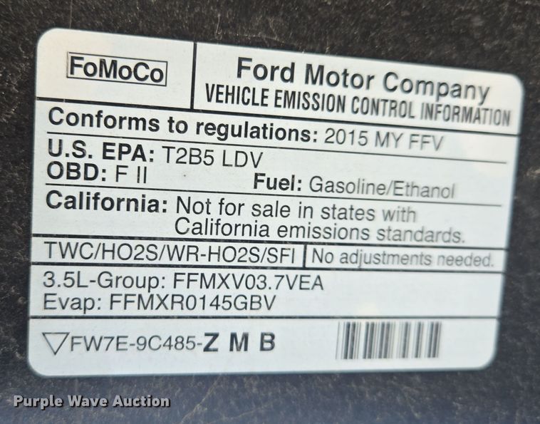 image for item EQ3930 2015 Ford  Taurus Police Interceptor 