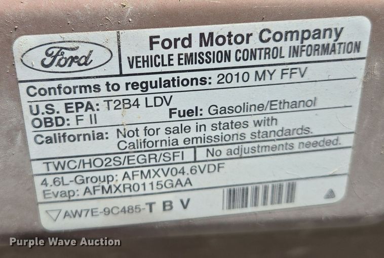 image for item EQ3936 2010 Ford Crown Victoria  Police Interceptor 