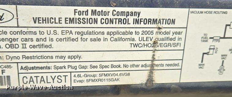 image for item EQ3938 2005 Ford  Crown Victoria  Police Interceptor 