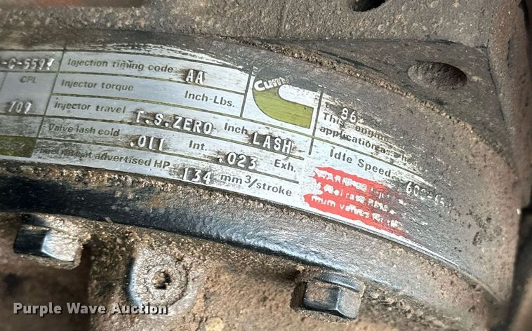 image for item ER4885 1986 AM General M944A1 6X6 truck cab and chassis