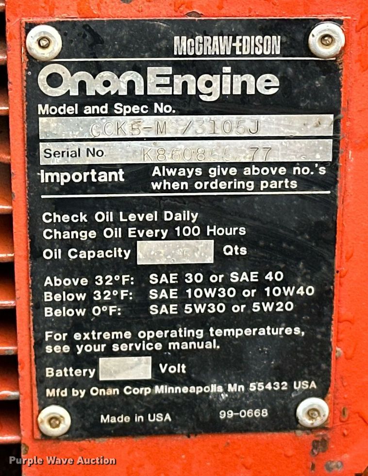 image for item ER4895 Onan pump