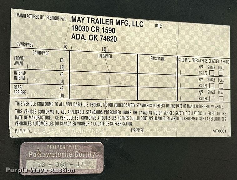 image for item ER4896 2011 May Trailer equipment trailer