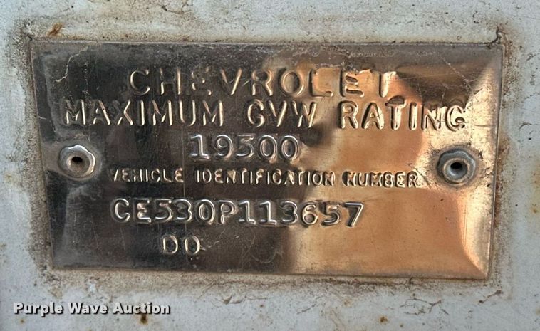 image for item ER4932 1970 Chevrolet C50 flatbed truck