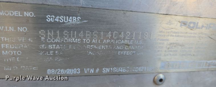 image for item ER5148 2004 Polaris Wide Trak LX snowmobile