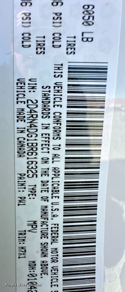 image for item ER8665 2011 Dodge Grand Caravan van