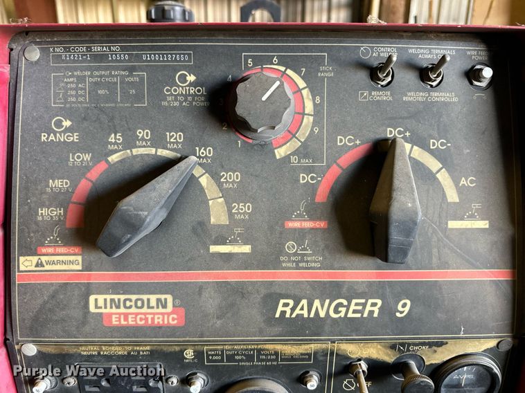 image for item ER8673 Lincoln Ranger 9 welder/generator