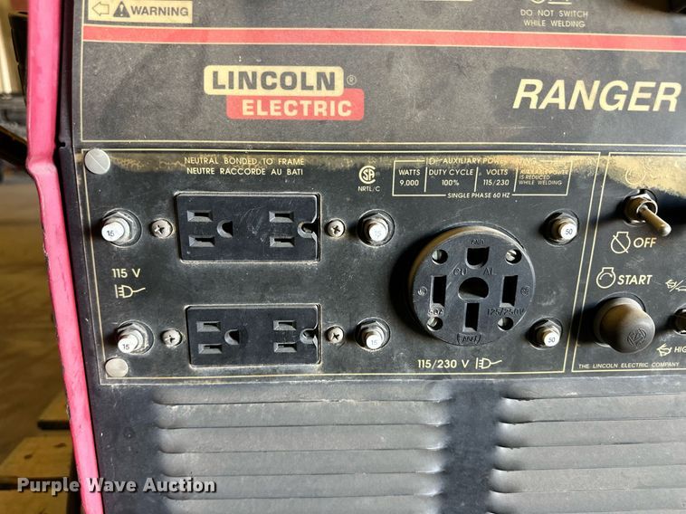 image for item ER8673 Lincoln Ranger 9 welder/generator