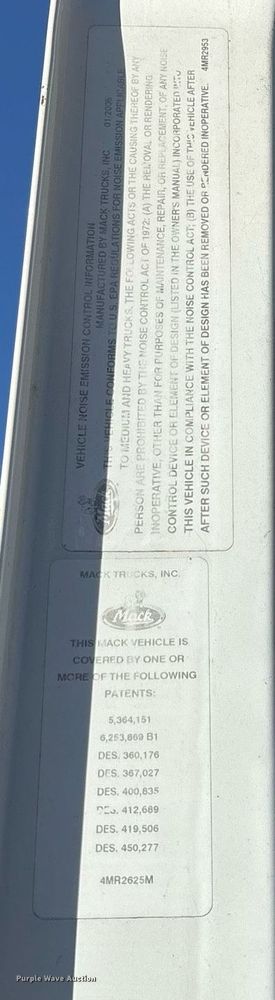 image for item EY9871 2007 Mack CV713 roll-off container truck