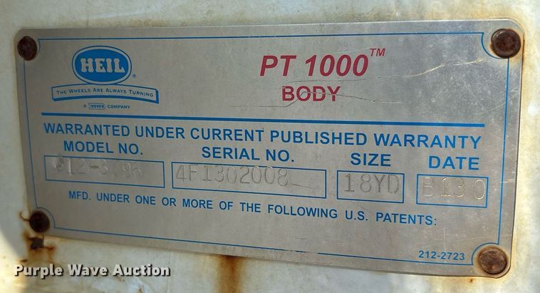 image for item EY9874 2012 International 7400 SBA refuse truck