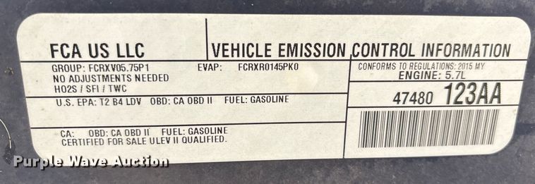 image for item EY9903 2015 Dodge Charger Police 