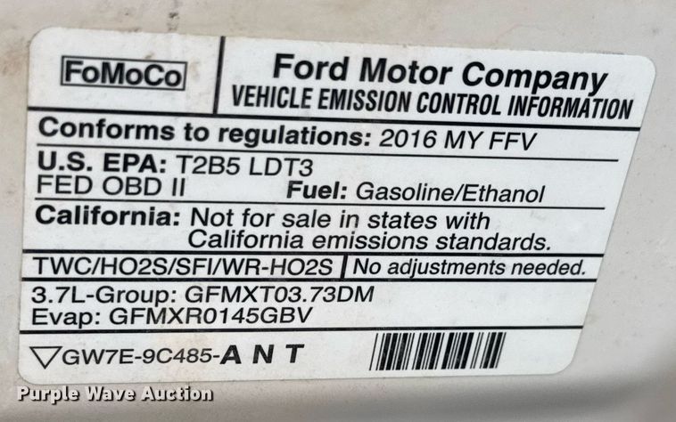 image for item LH9475 2016 Ford Explorer Police Interceptor  SUV