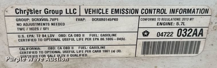 image for item LH9476 2013 Dodge Charger Police 