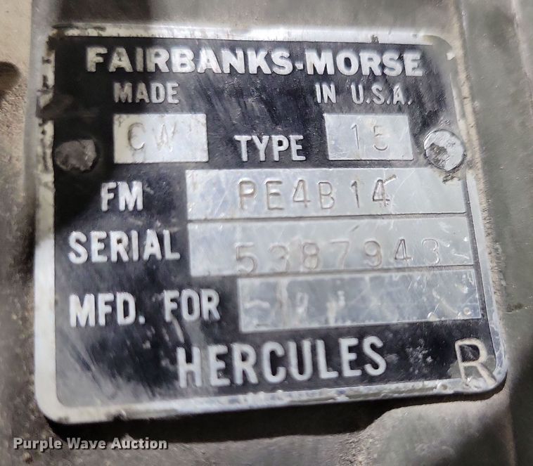 image for item NB9783 1979 Fermont Hercules MEP-018A generator