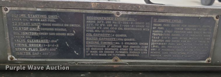 image for item NB9784 Onan PE-95-K generator