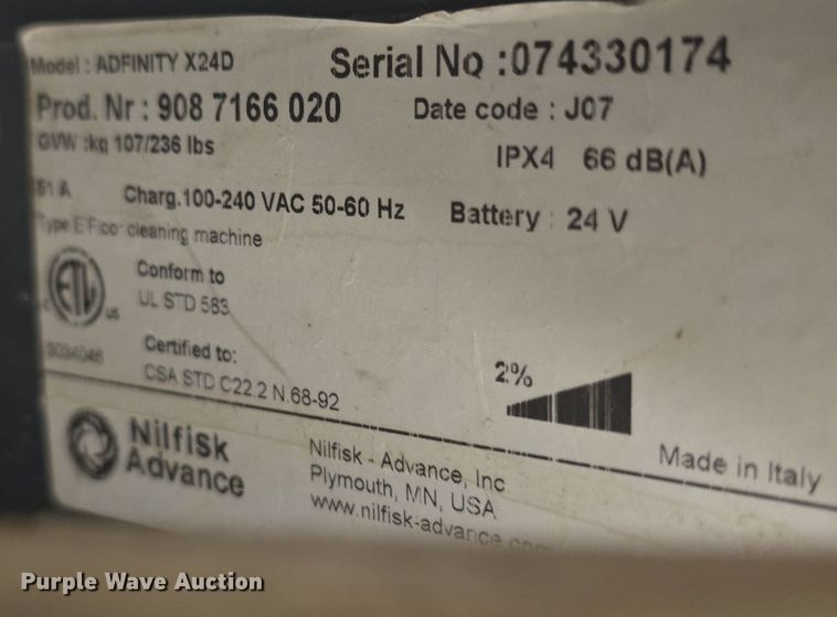 image for item NI9477 (2) Adfinity 24D AXP floor cleaners