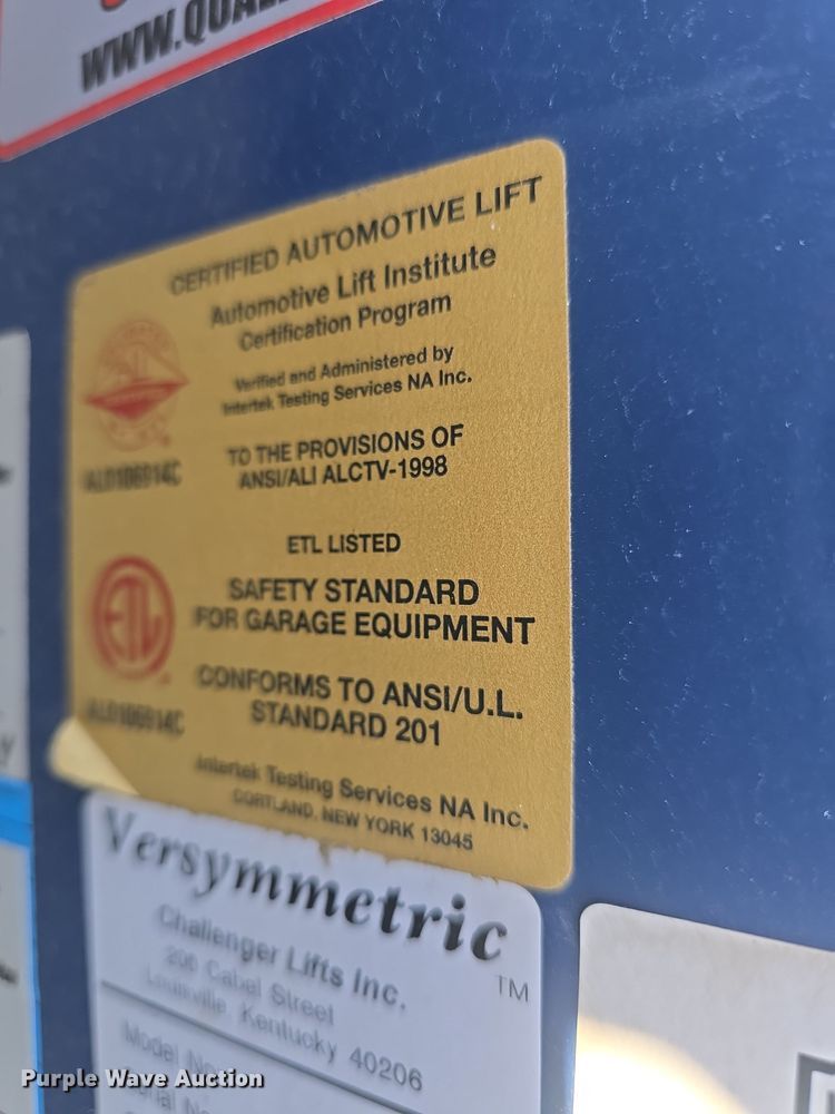 image for item NI9484 Versymmetric Challenger  3900 2-post lift