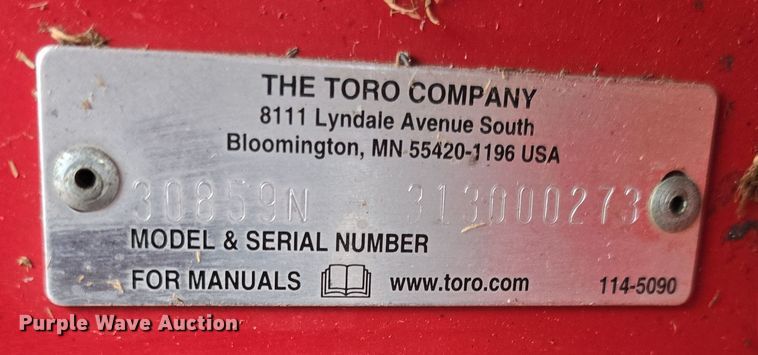 image for item NI9500 2013 Toro Groundsmaster 4300D lawn mower