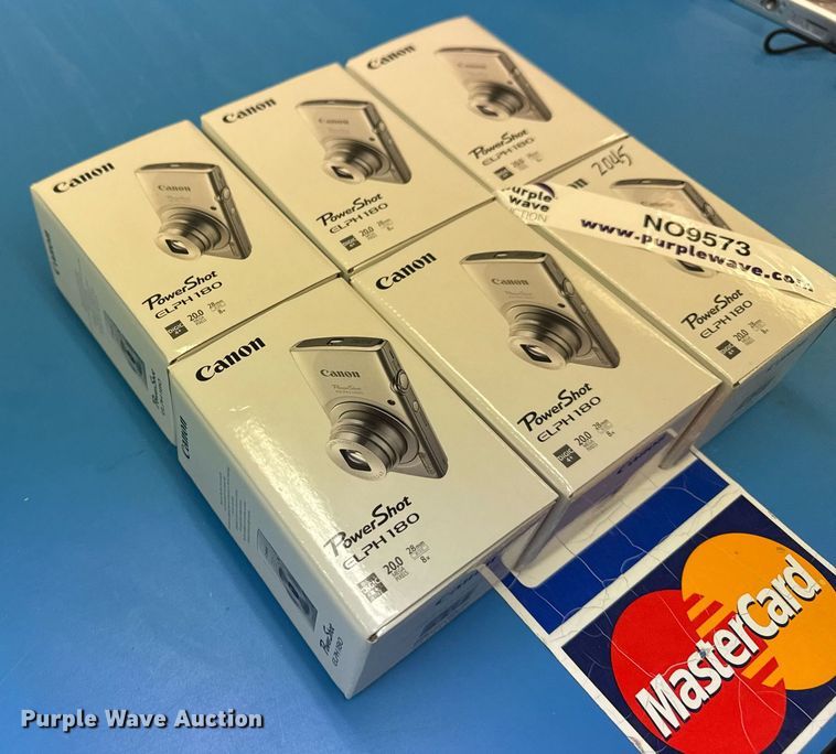 image for item NO9573 (6) Canon Powershot ELPH 180 cameras