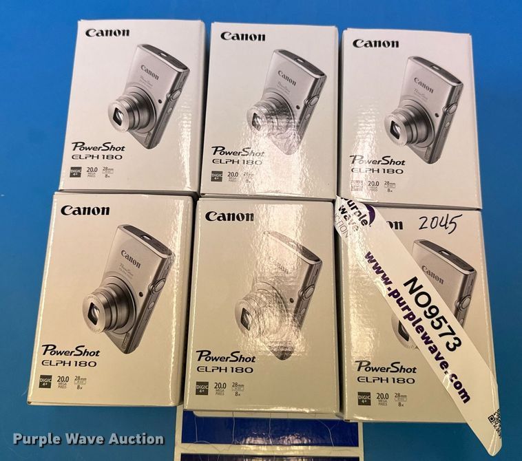 image for item NO9573 (6) Canon Powershot ELPH 180 cameras