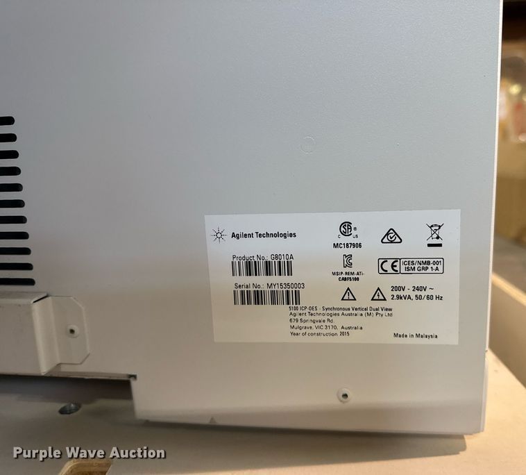 image for item NO9612 Agilent 5100 ICP-OES spectrometer