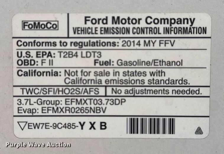 image for item NO9640 2014 Ford F150 pickup truck