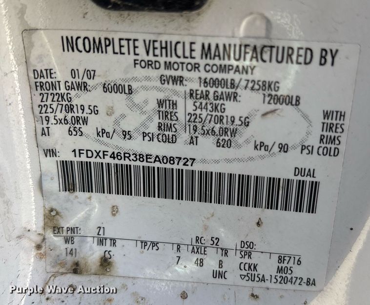 image for item NO9641 2008 Ford F450 bucket truck