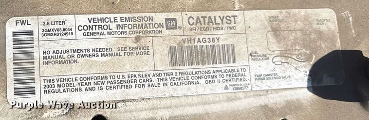 image for item NO9644 2003 Chevrolet Impala 