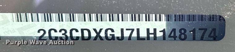 image for item NO9646 2020 Dodge Charger 