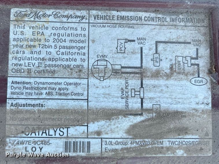 image for item NO9650 2004 Ford Taurus 