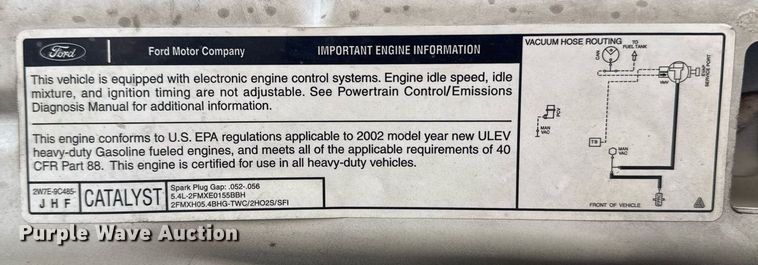 image for item NO9658 2002 Ford F250 Super Duty SuperCab utility bed pickup truck