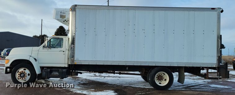 image for item OH9499 1996 Ford F700 refrigerated truck