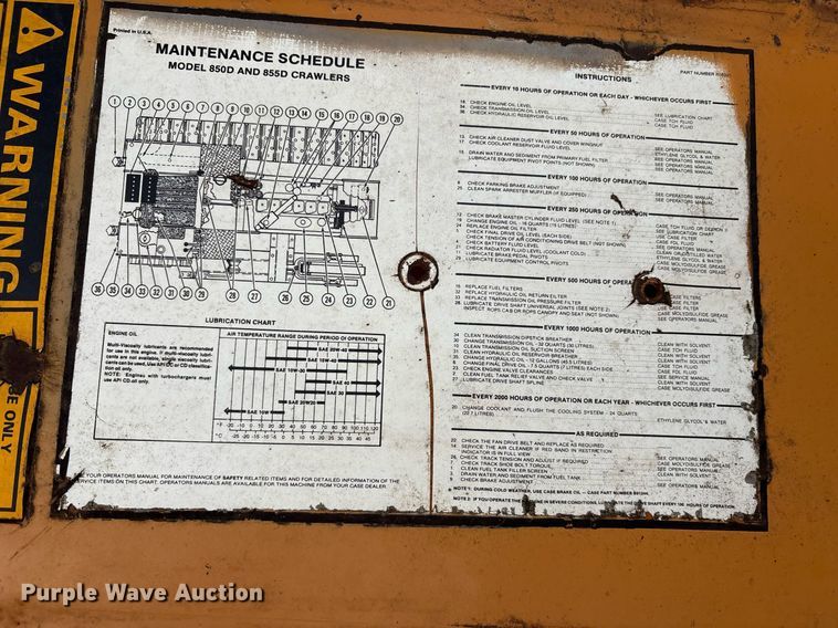 image for item OK9548 1989 Case 850D Longtrack dozer