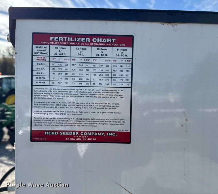 image for item DJ0847 Herd 2440 broadcast spreader