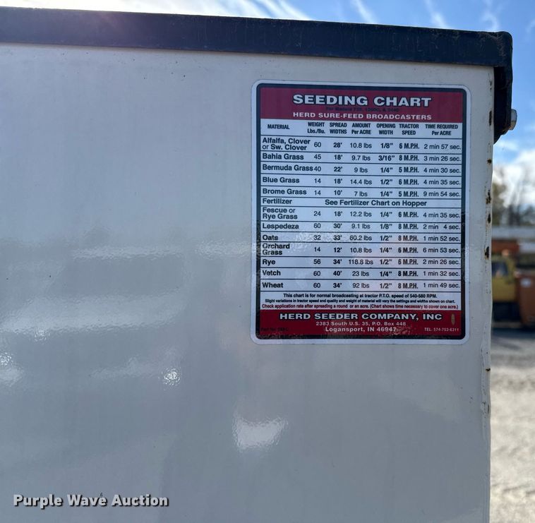 image for item DJ0847 Herd 2440 broadcast spreader