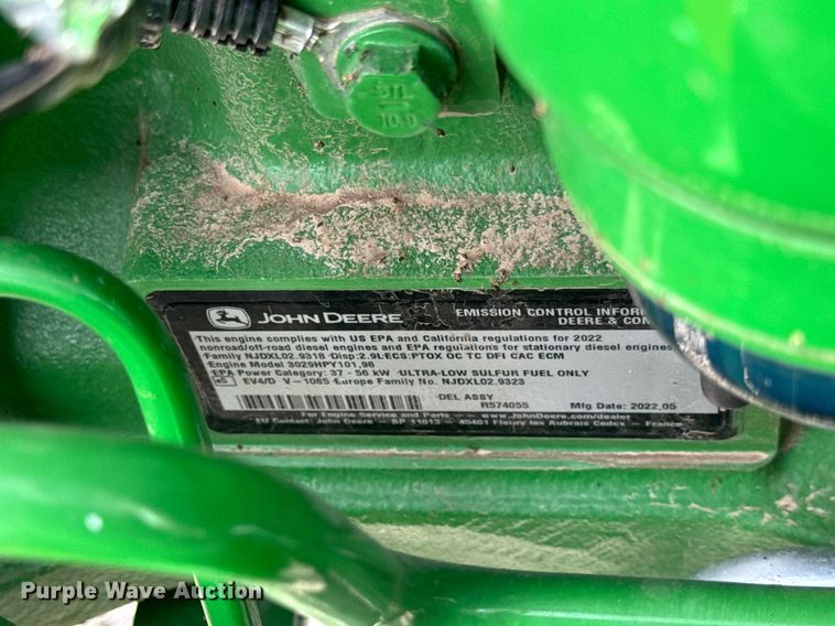 image for item EN5087 2022 John Deere 5075E MFWD tractor