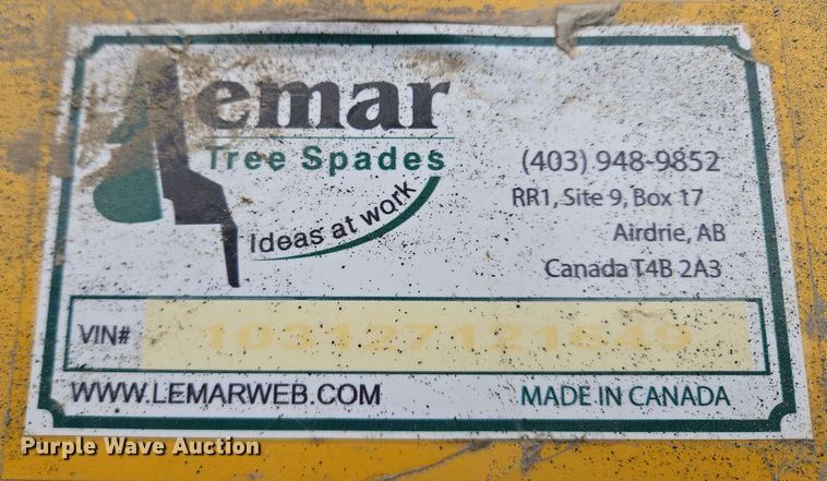 image for item EQ3991 Lemar skid steer tree spade 